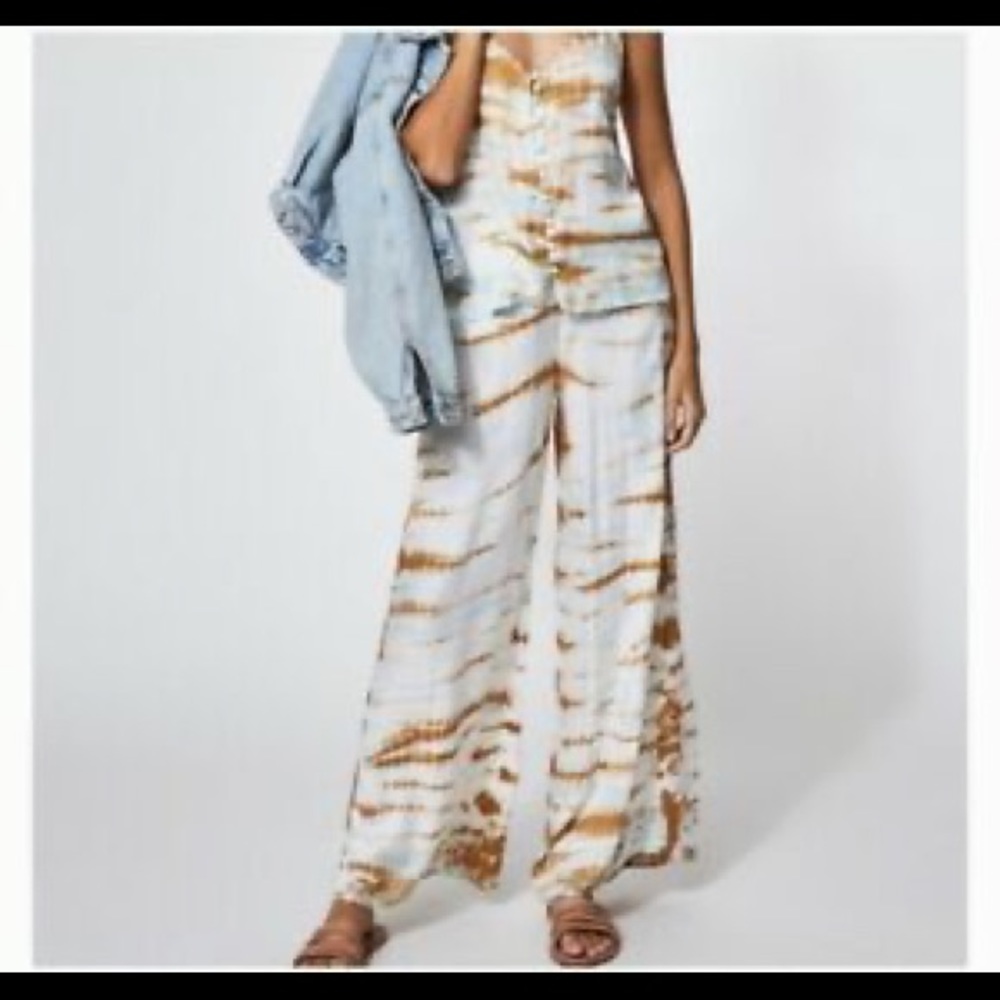 Young Fabulous & Broke Tie Dye Split leg, Wide Leg Pants, Cover-up